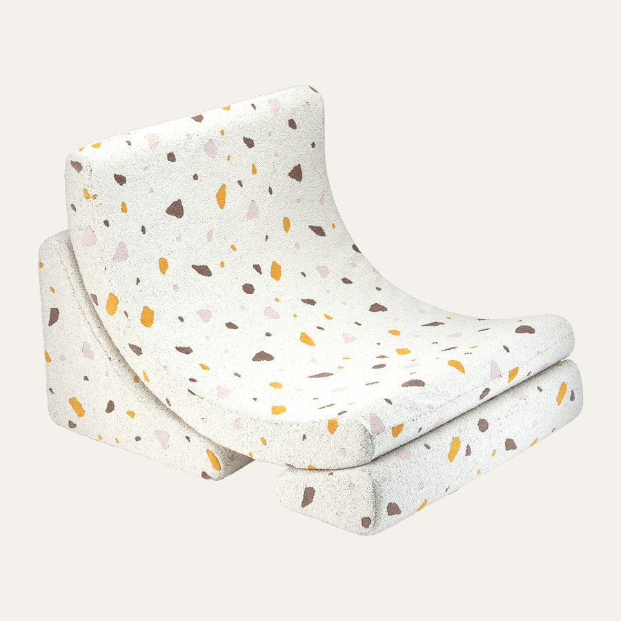 Wigiwama Moon Chair with Terrazzo print in Terrazzo Marble