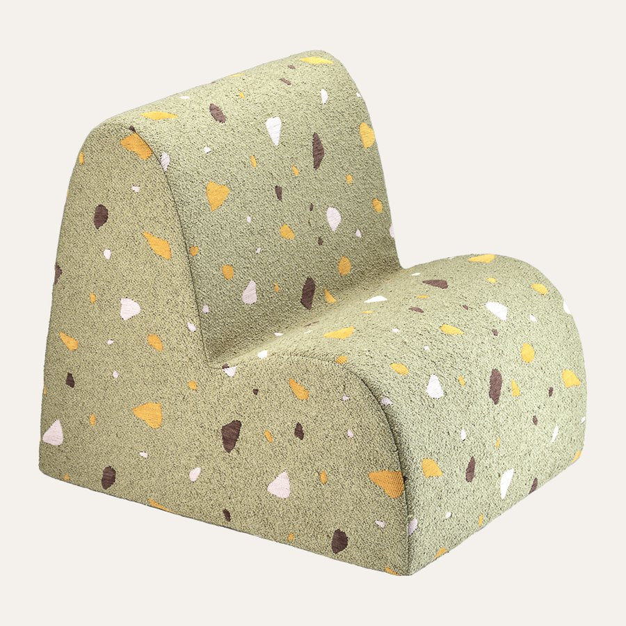 Wigiwama Wolkenstoel met Terrazzo print in Moss