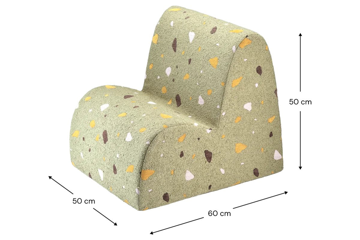 Afmetingen Wigiwama Wolkenstoel Moss: 60 cm breed, 50 cm diep, 50 cm hoog