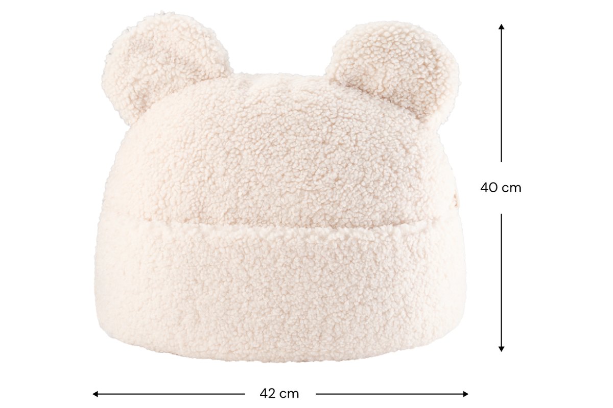 Afmetingen Wigiwama Kussen Creamy white: 42 cm breed, 22 cm diep, 40 cm hoog