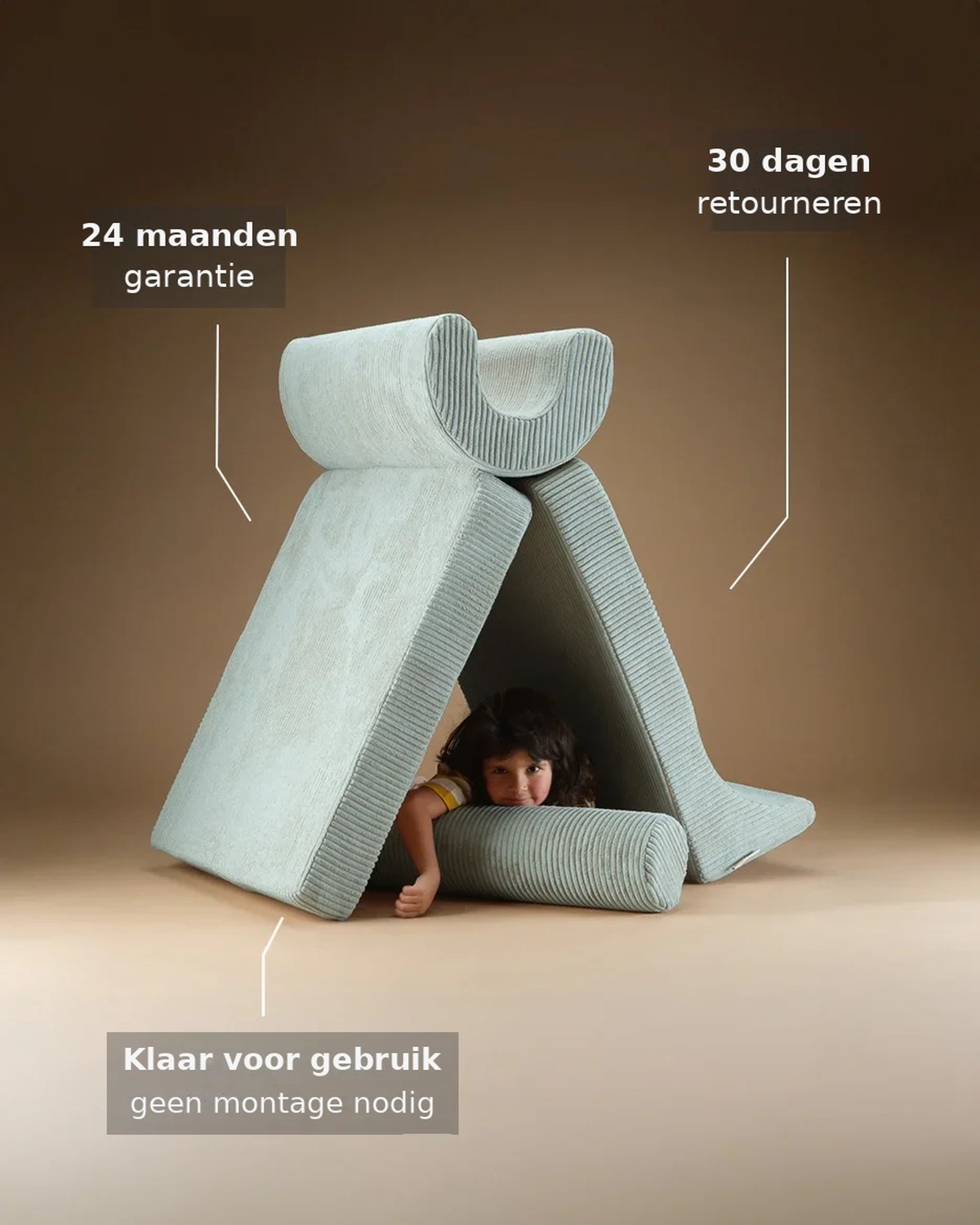 De Wigiwama Flipster uitklapstoel 3-in-1 Peppermint Green