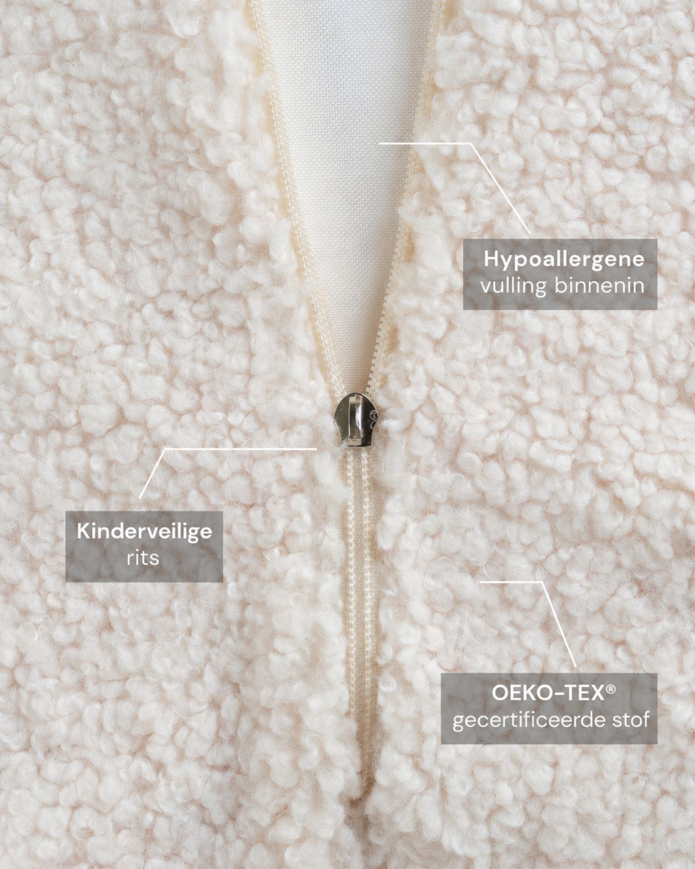 Teddy van dichtbij — Wigiwama Flipster Uitklapstoel 3-in-1 Cream White
