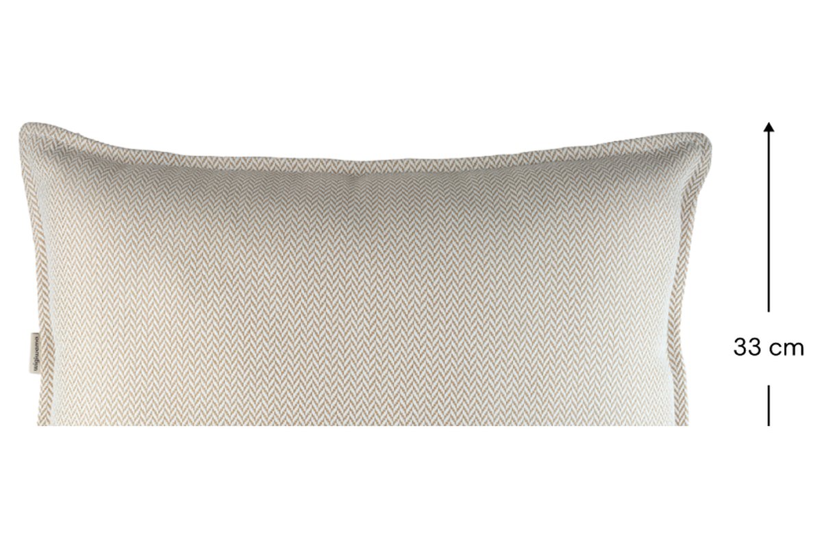 Afmetingen Wigiwama Outdoor-Kissen Terra: 55 cm breed, 16 cm diep, 33 cm hoog