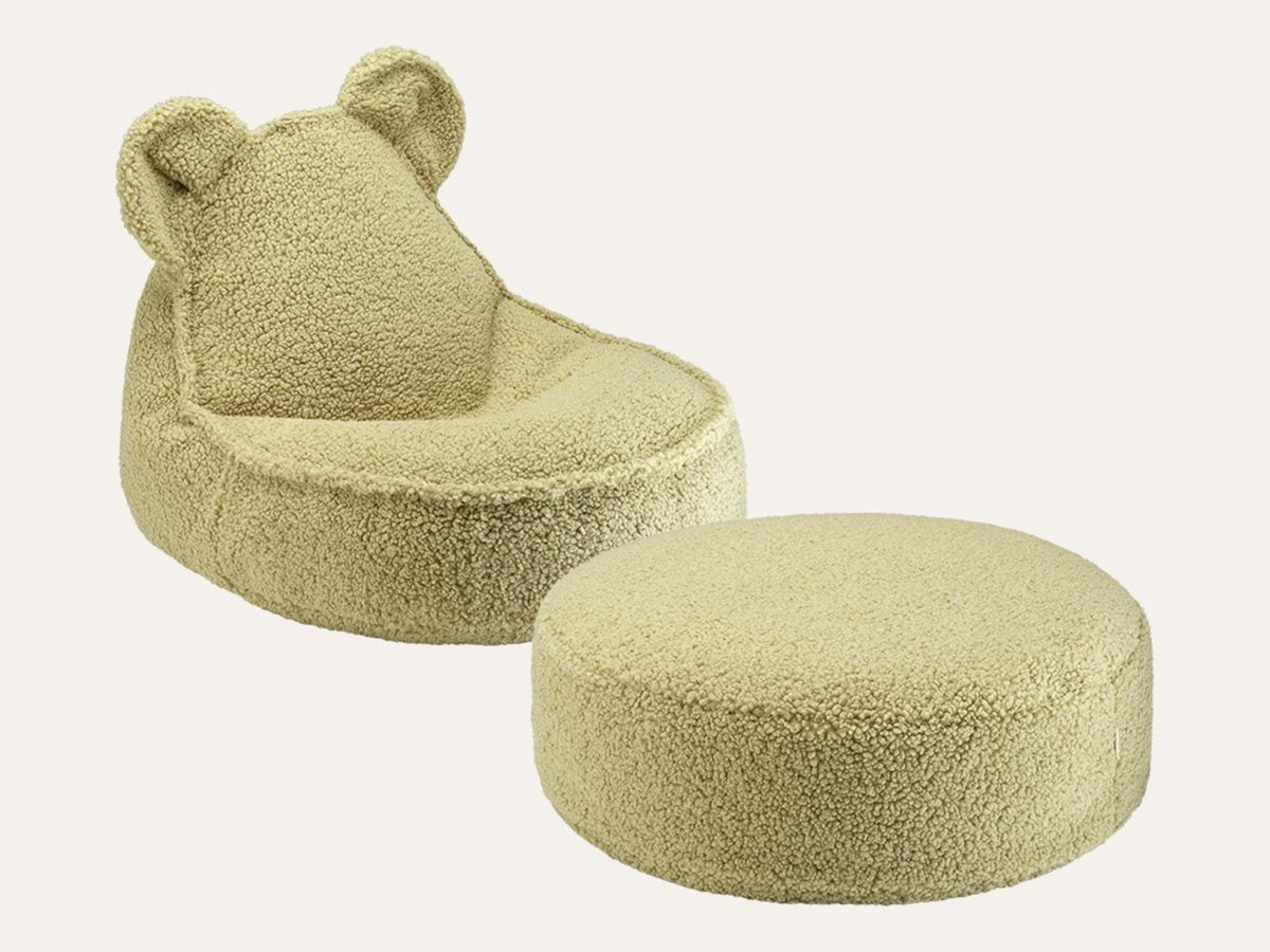 De Wigiwama set berenzitzak en poef Matcha