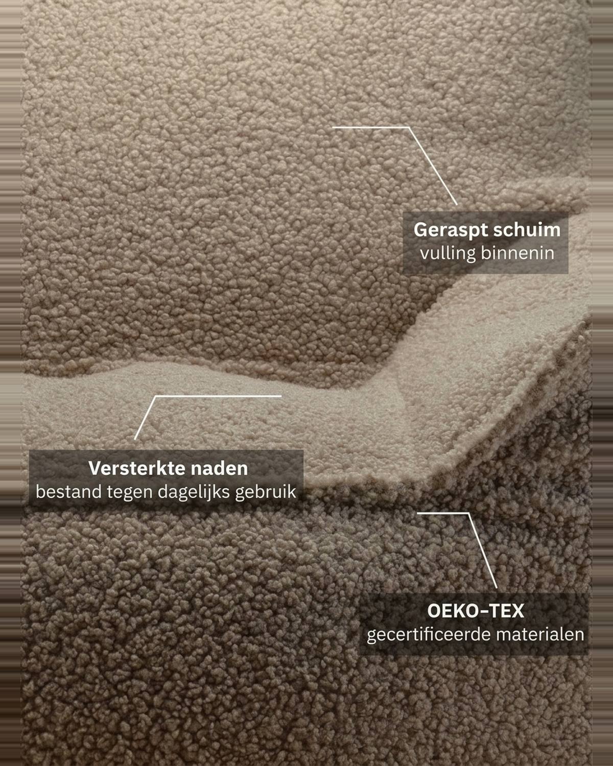 Stof van dichtbij — Wigiwama Bean Bag - Club Chair Teddy fabric - Beige