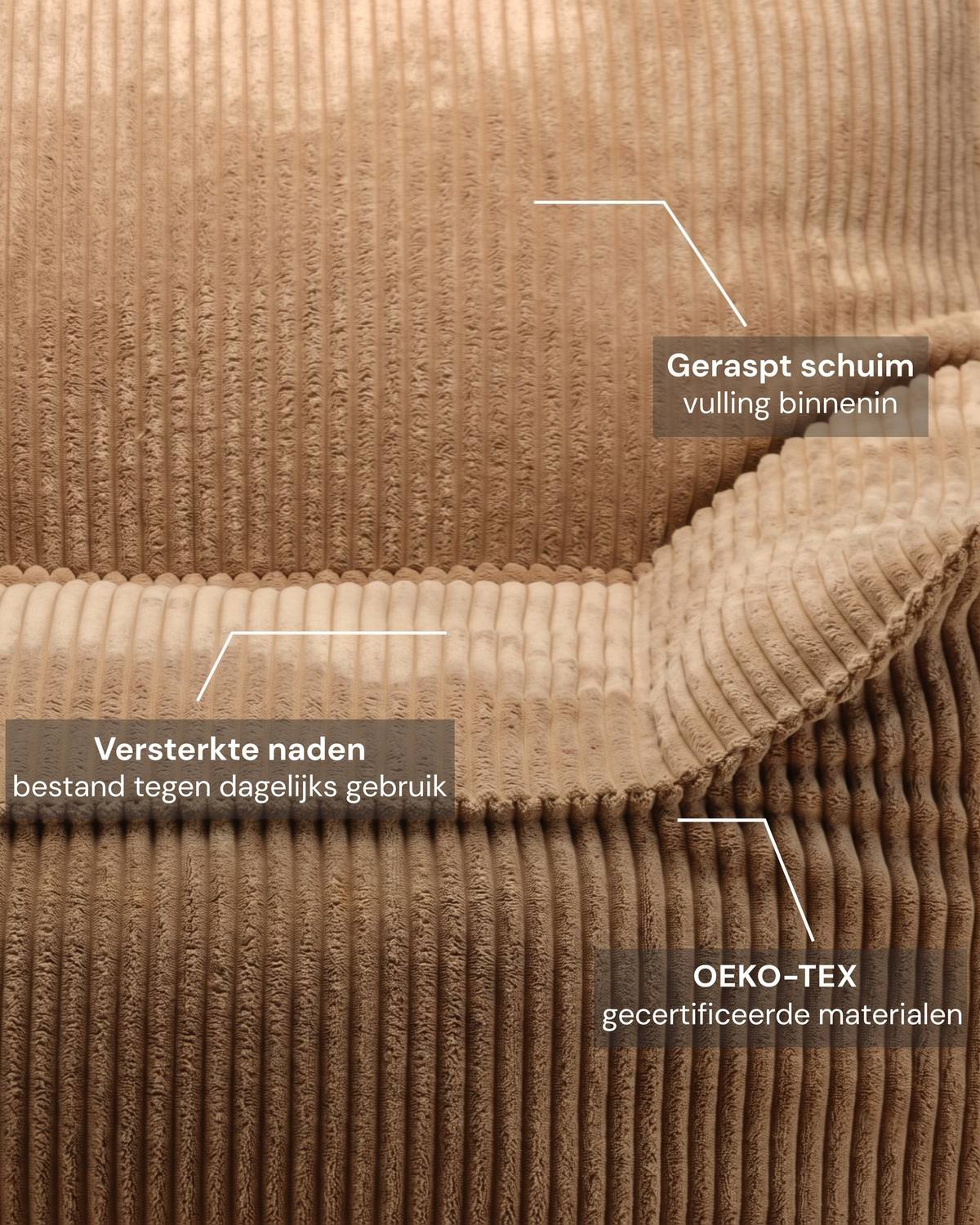 Stof van dichtbij — Wigiwama Bean Bag - Club Chair Corduroy - Sand beige