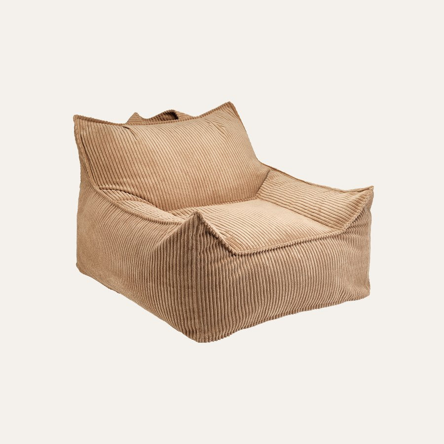 Wigiwama Bean Bag - Club Chair in Corduroy - Camel