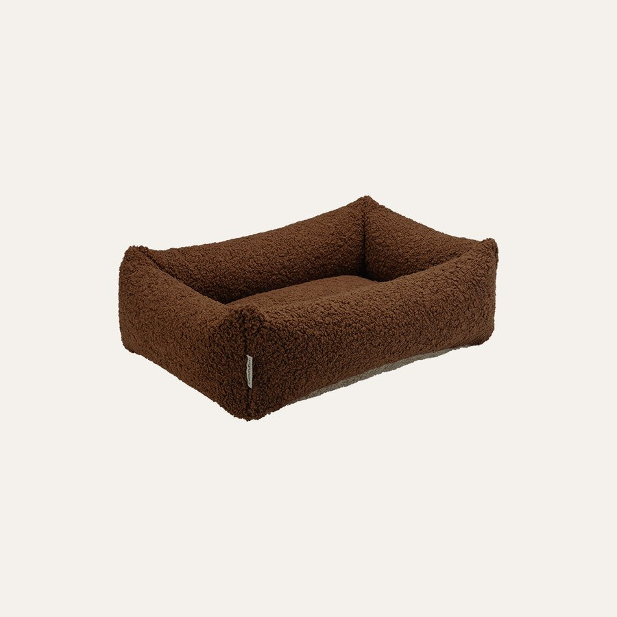 Wigiwama Dog Pillow - Pet Snuggle Bed in Brown - M
