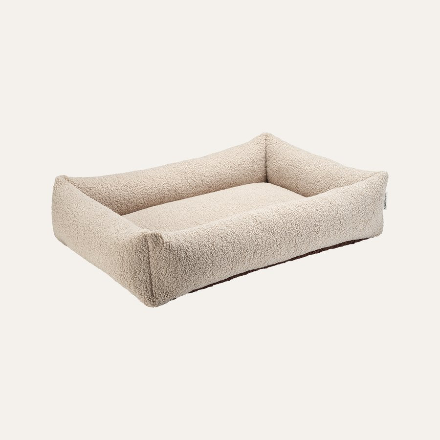 Wigiwama Dog Pillow - Pet Snuggle Bed in Beige - L