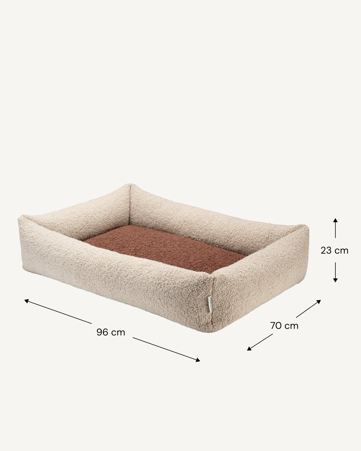 Afmetingen Wigiwama Dog Pillow - Pet Snuggle Bed Beige - L: M: 73 × 61 × 23 cm, L: 96 × 70 × 23 cm
